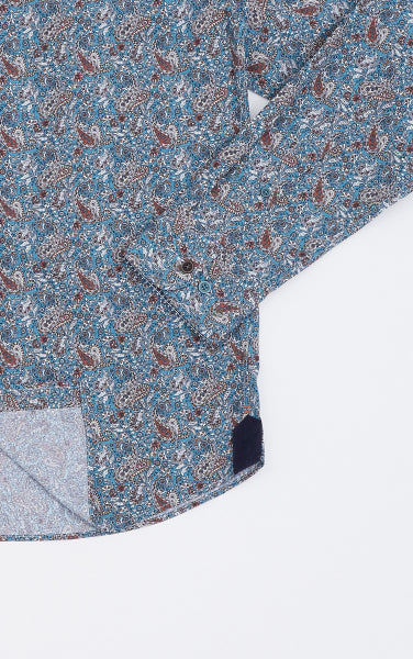 MCS Shirt bloemen motieven cachemire
