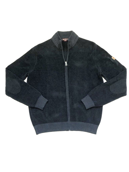 MCS Chenille gebreid vest met rits