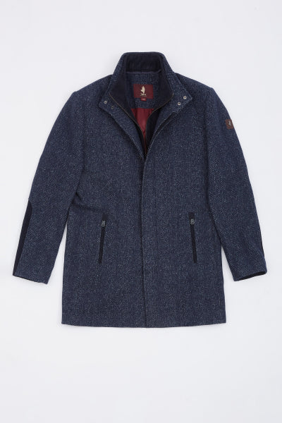 MCS Mantel jas met fluwelen details
