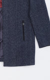 MCS Mantel jas met fluwelen details