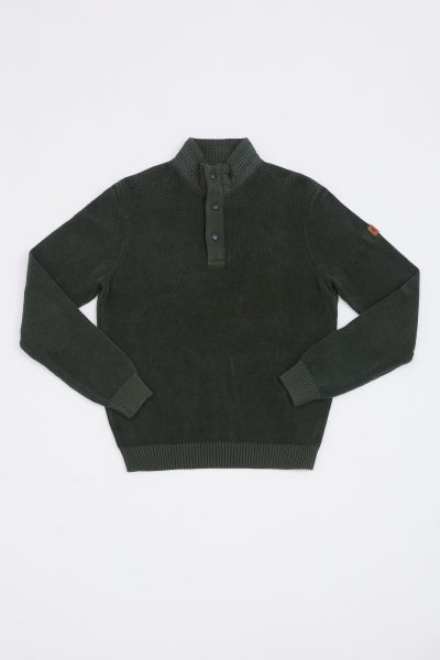 MCS Chenille trui met trucker kraag