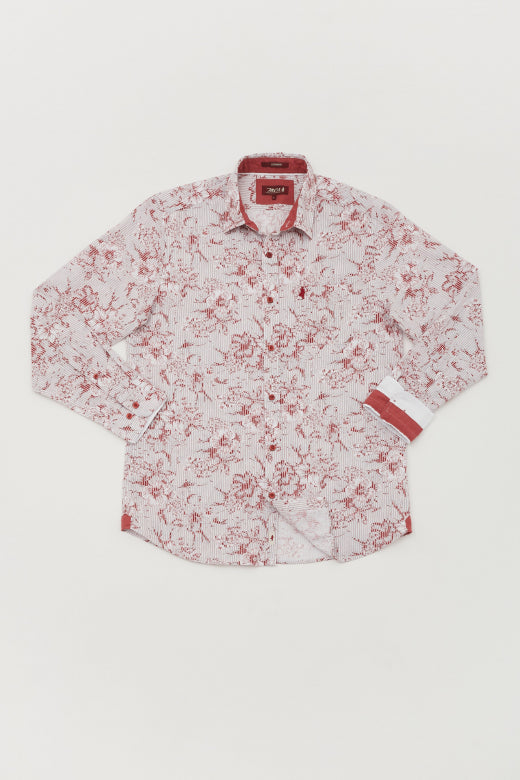 MCS Gestreept shirt met bloemenprint