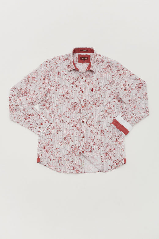 MCS Gestreept shirt met bloemenprint