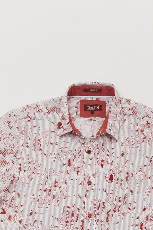 MCS Gestreept shirt met bloemenprint