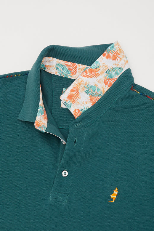 MCS Poloshirt met schaduwrijke borduursels en korte mouwen