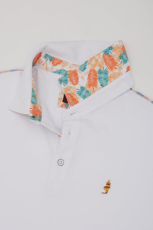MCS Poloshirt met schaduwrijke borduursels en korte mouwen