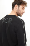 SCR Tedo Sweater Sweater met ritsen aan beide mouwen-zwart