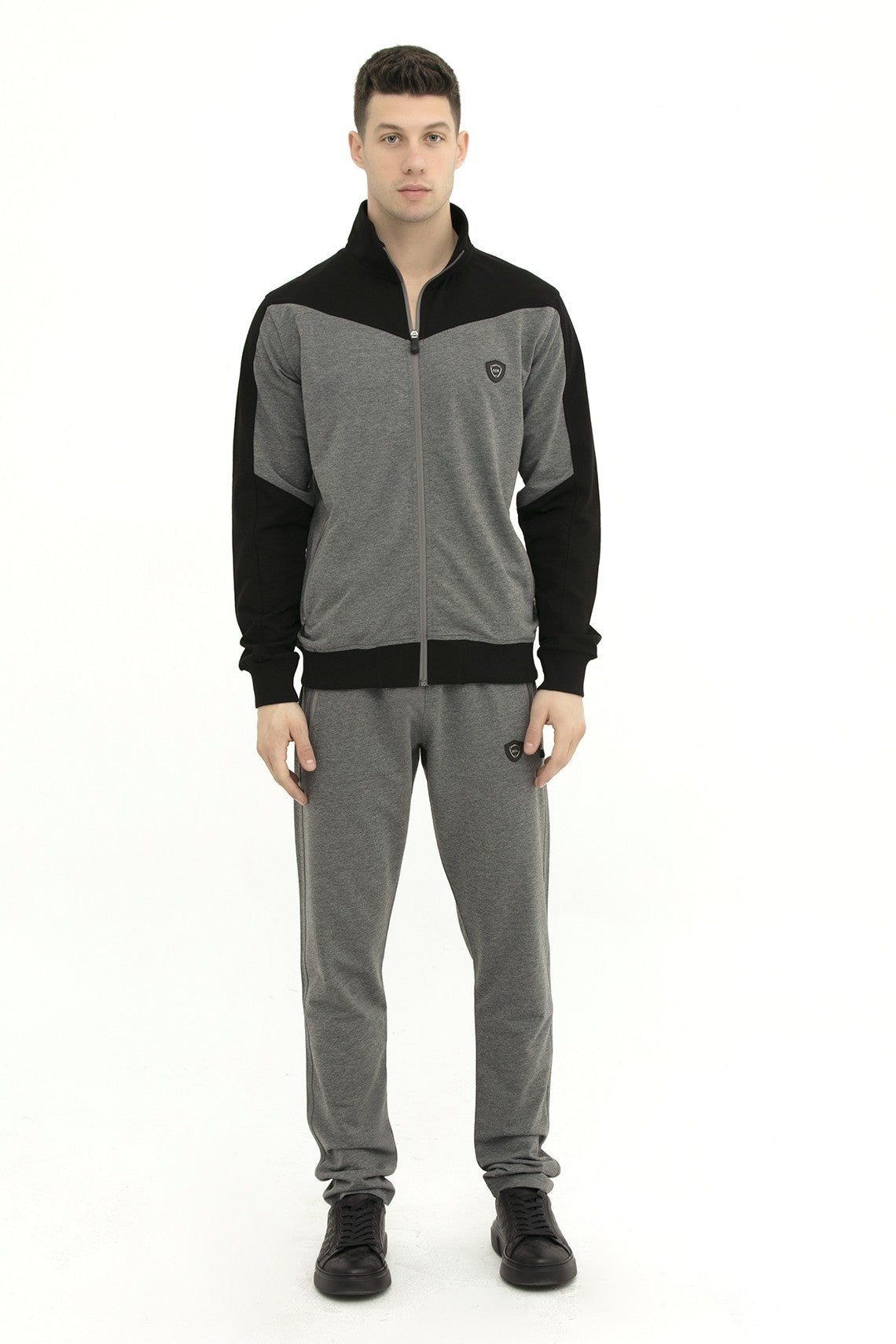 SCR Yaldo Sweatvest Sweatvest-zwart-grijs